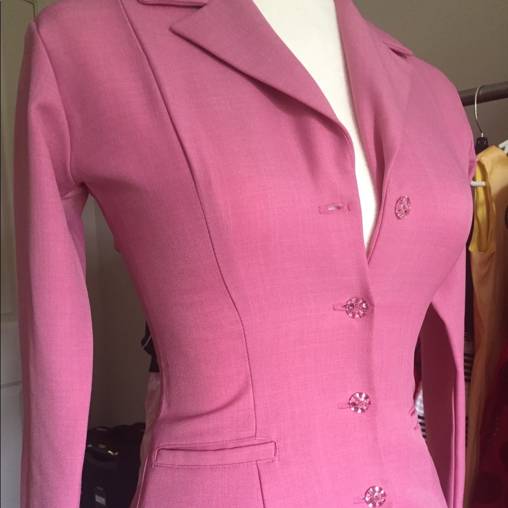 Custom made pink suit size 12 girls